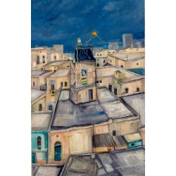 Roofs of houses in Wadi Nisnas by Abed Abdi, iRiwaq Virtual Art Gallery