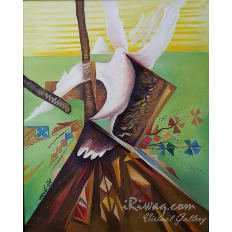 Peace crucifixion by Tahani Skaik, iRiwaq Virtual Art Gallery