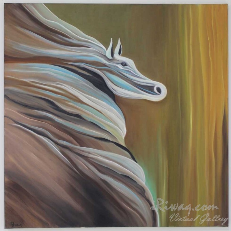 White Horse by Shuruq Egbariah Sbihat, iRiwaq Virtual Art Gallery